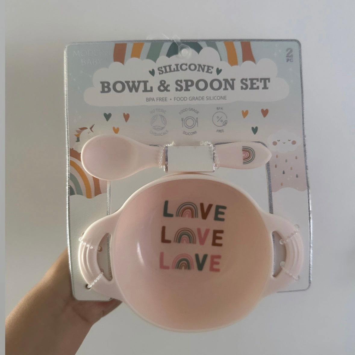 Set de bowl de succión & cuchara de silicon