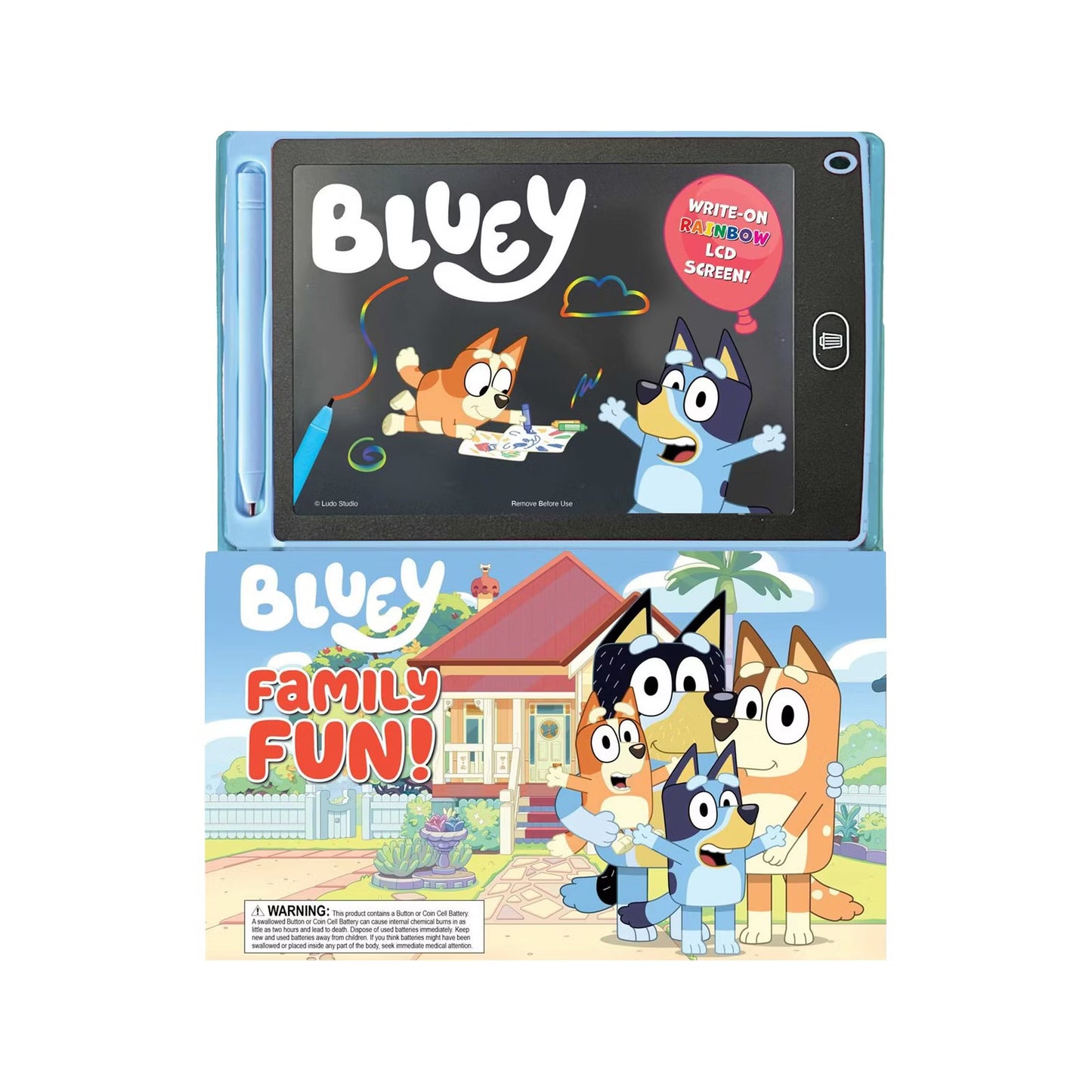 Bluey write-on rainbow lcd screen