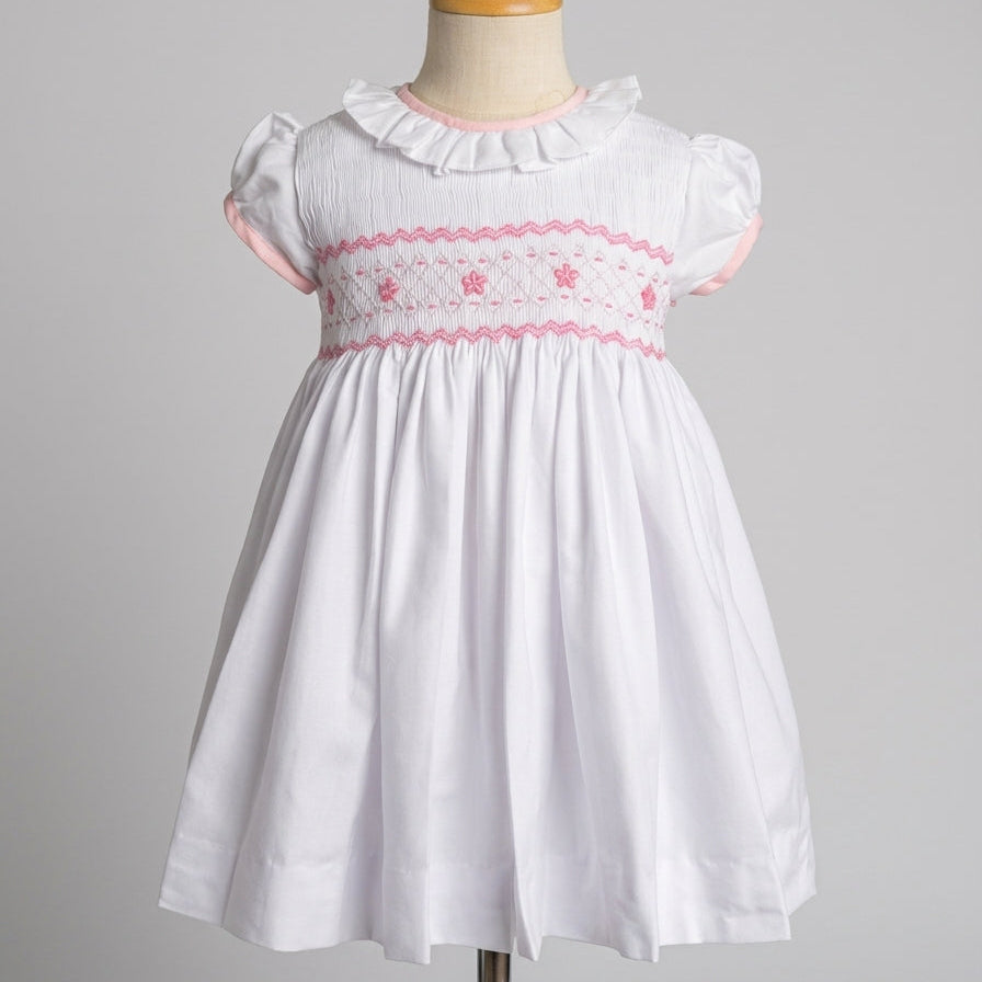Vestido smocked white