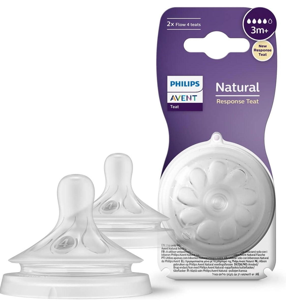 Set de tetinas natural response 3m+