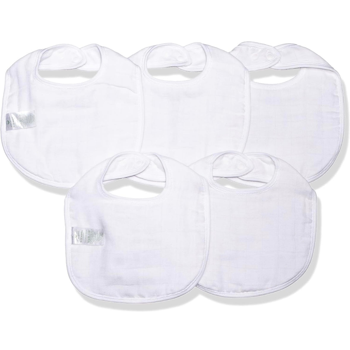5 Muslin bibs