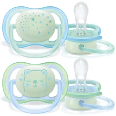 Set de 2 Chupetes ultra air nighttime