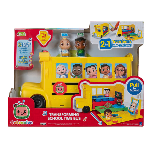 Cocomelon transforming school bus con sonidos