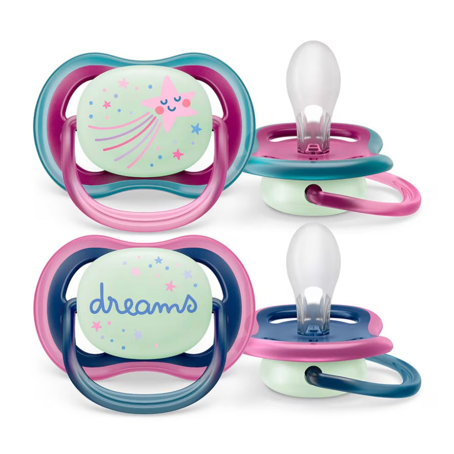 Set de 2 chupetes ultra air Nighttime