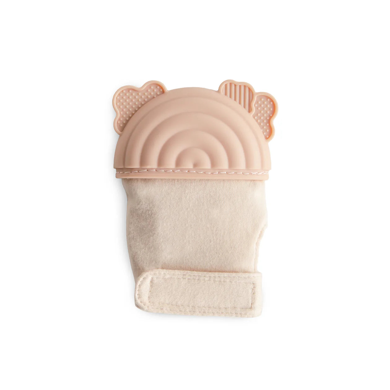 Rainbow teething mitten