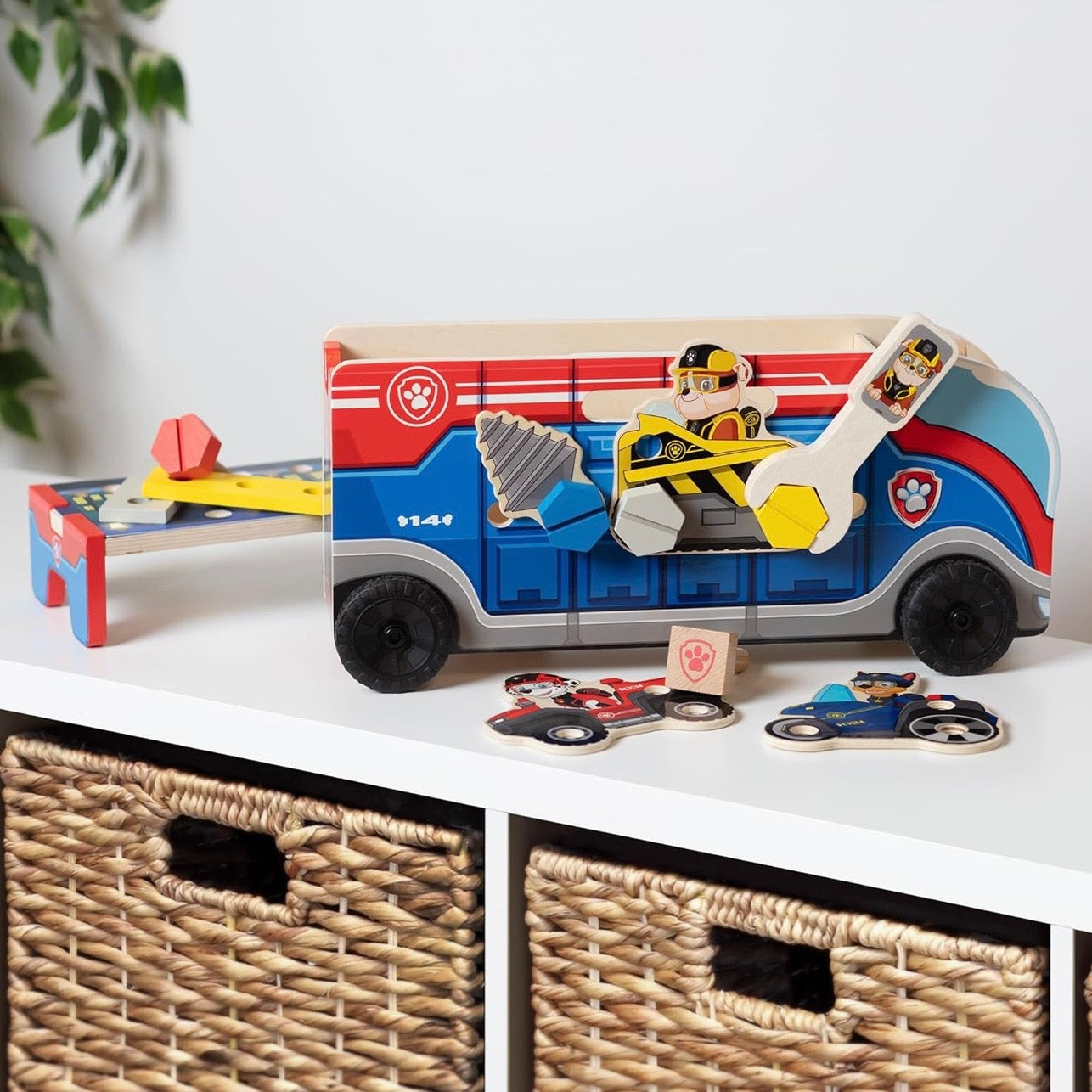 Combinar y construir paw patrol de madera