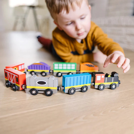 wooden Train set magnetic