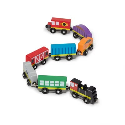 wooden Train set magnetic