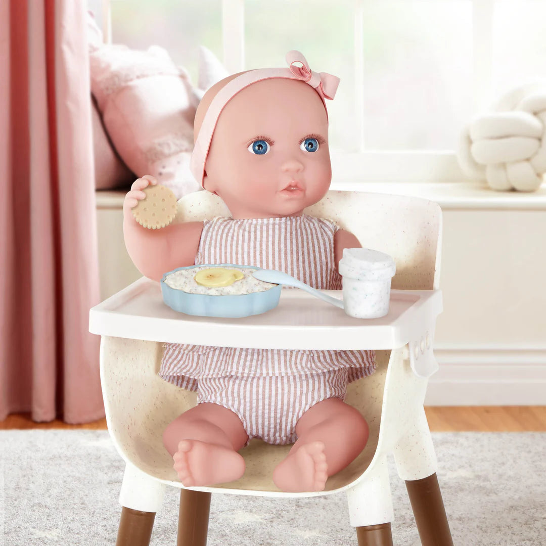 Doll high chair & feeding set
