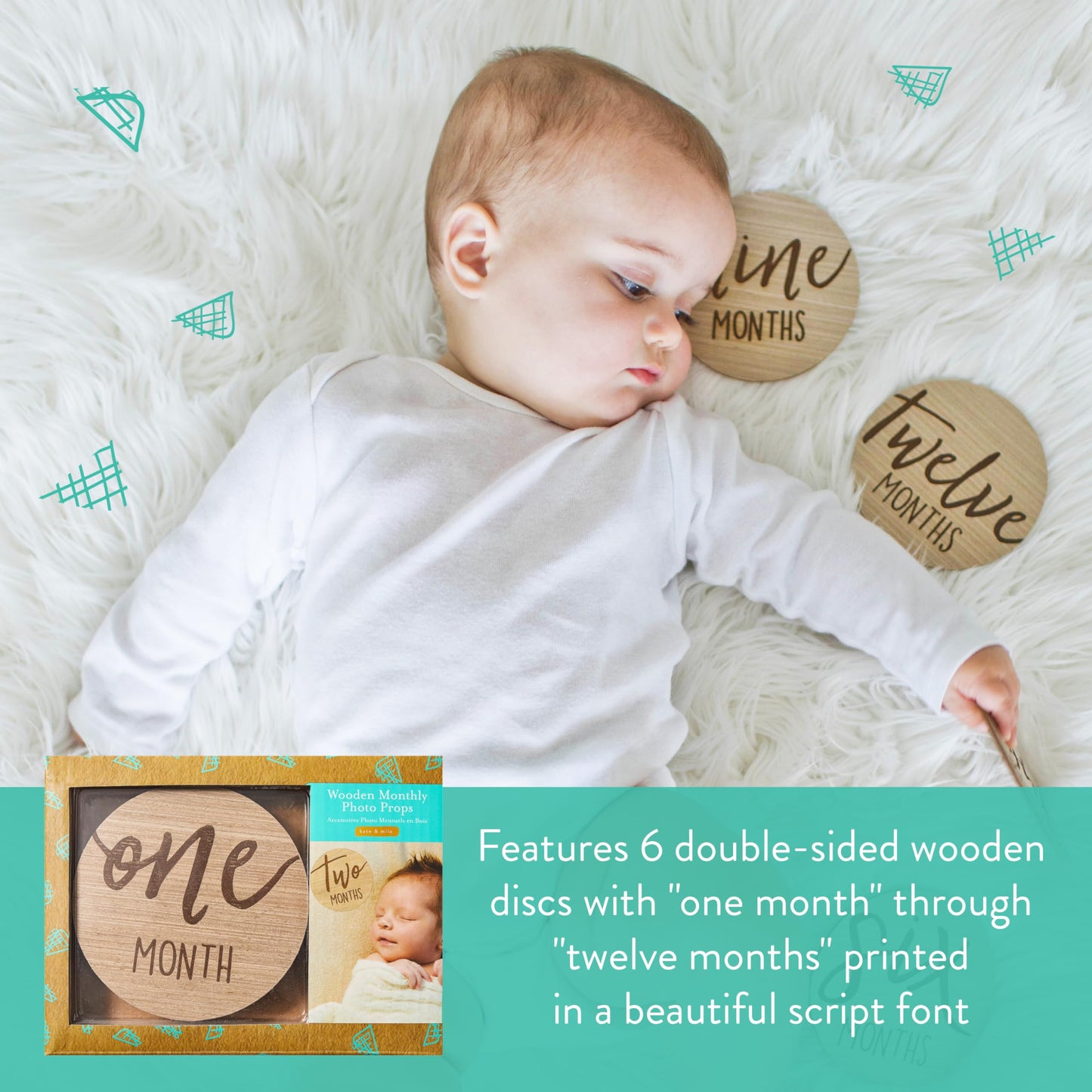 Wooden Monthly Photo Props