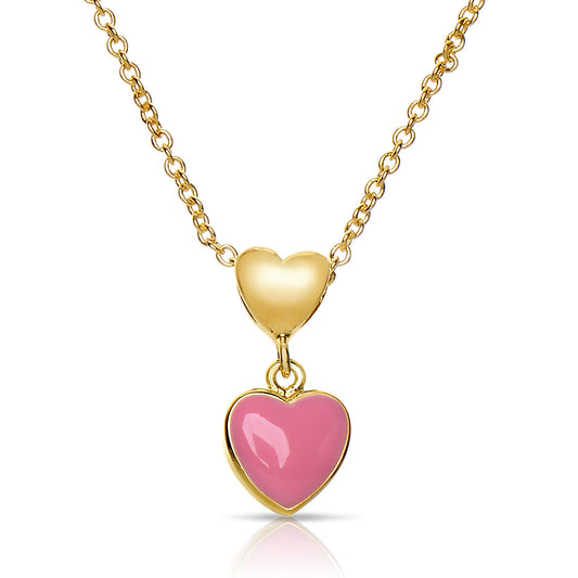 Double Heart Pendant (Pink)