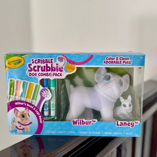 Scribble scrubbie dog combo pack