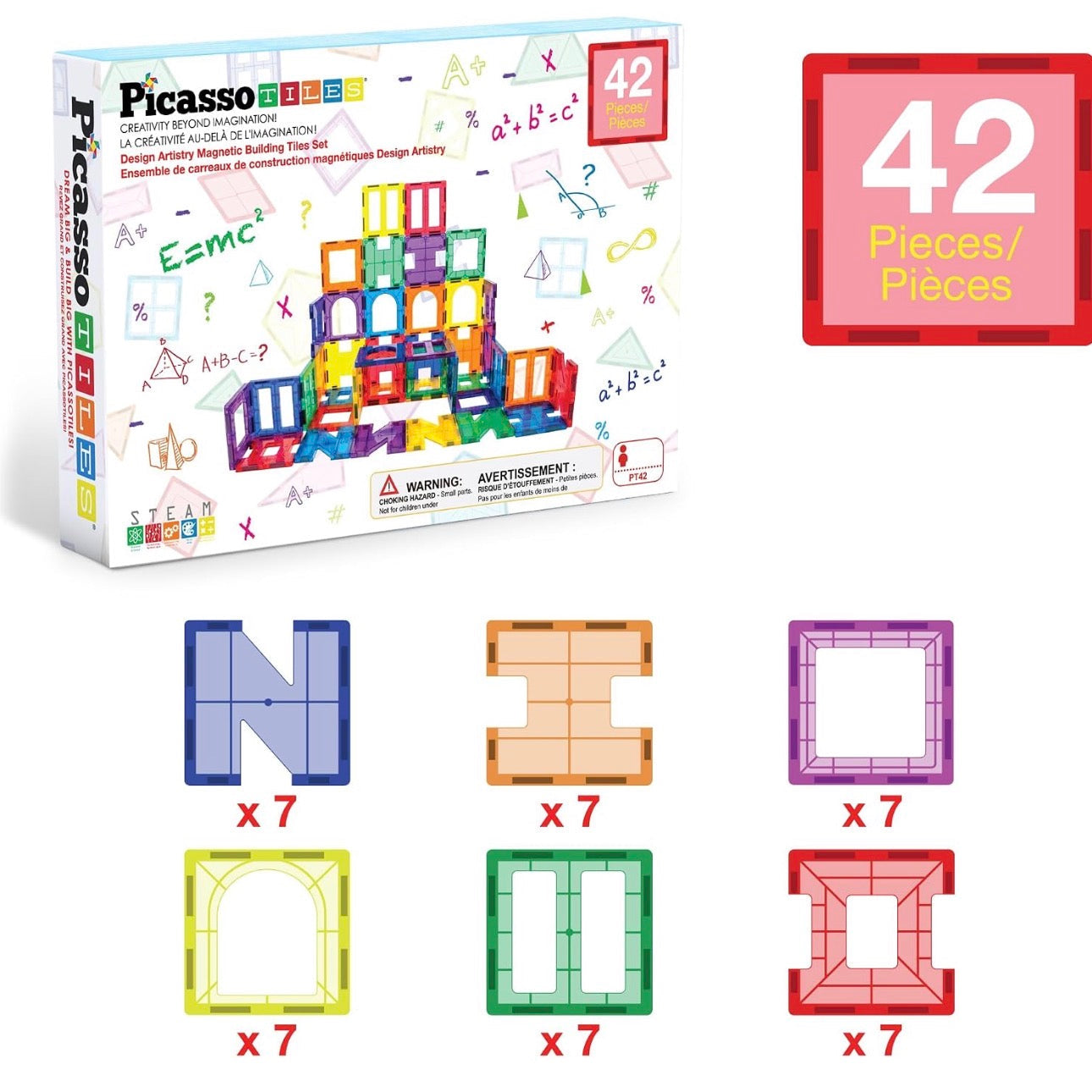 Picasso tiles - magnetos 42 pzs