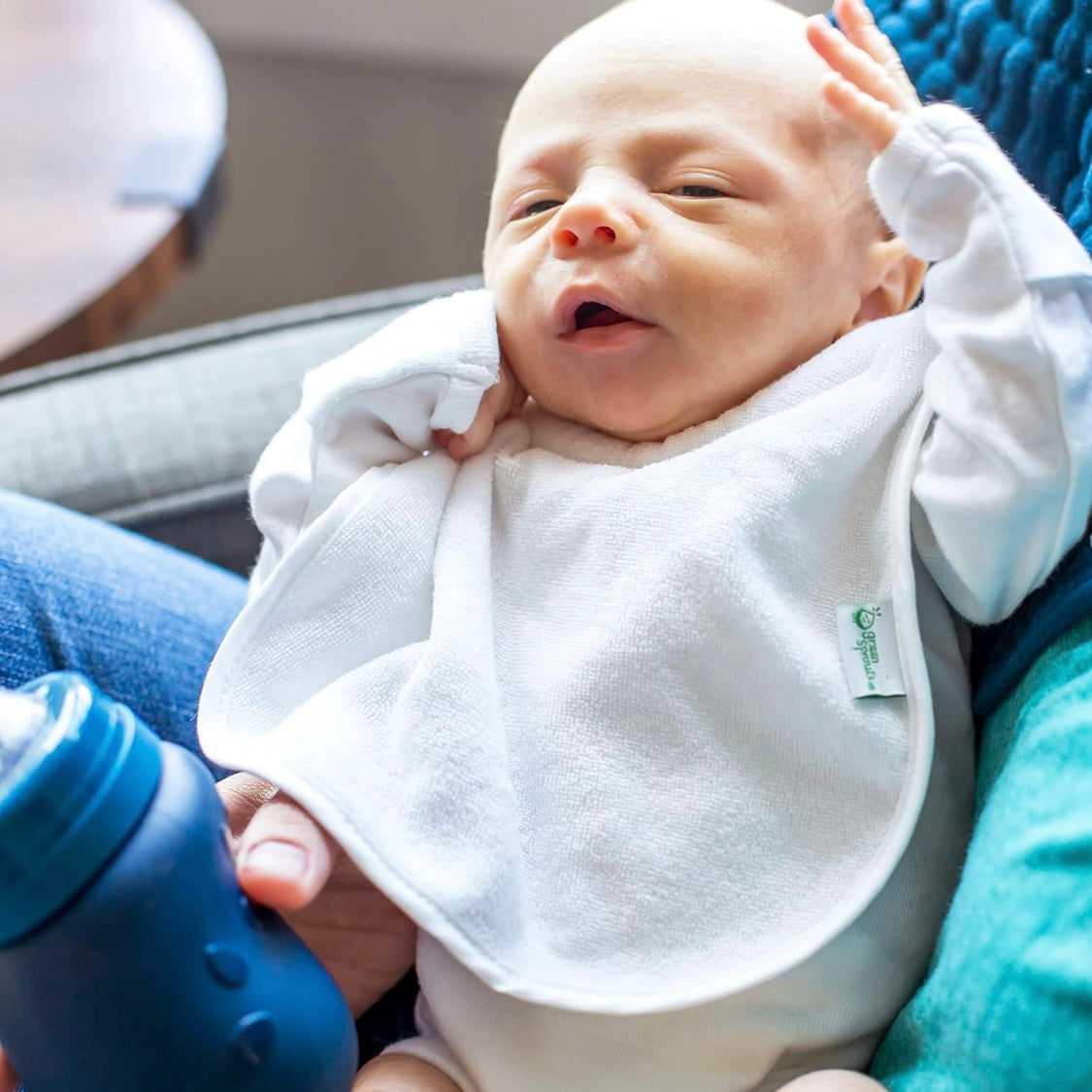 Stay-dry milk-catcher bibs