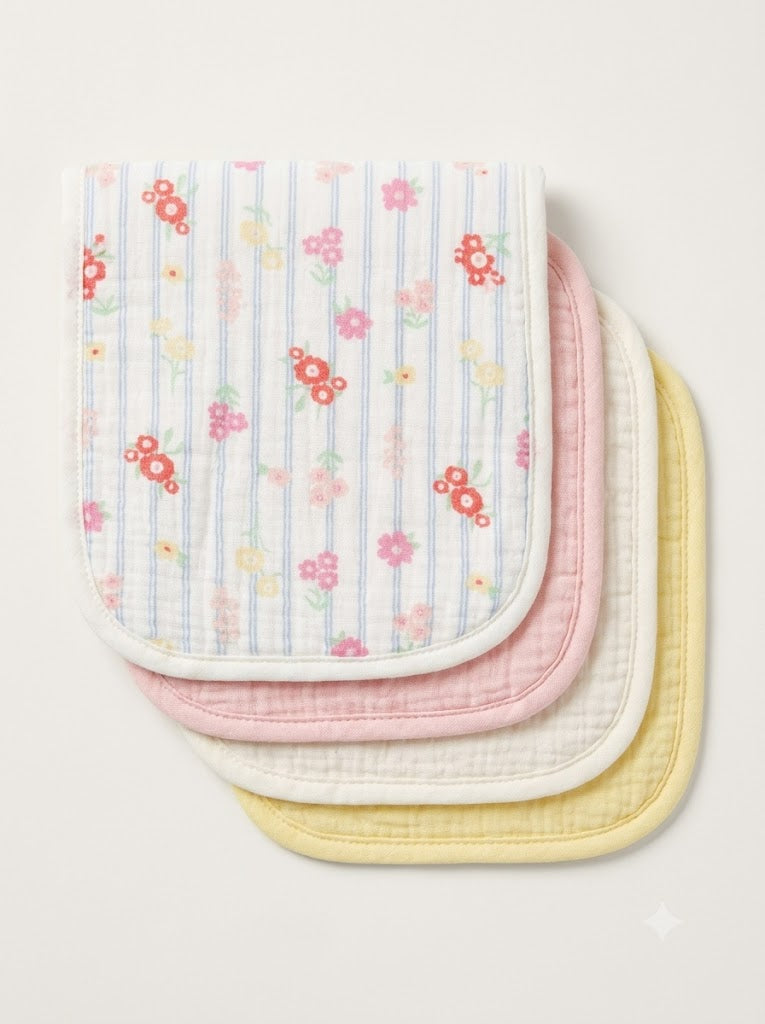 Burp cloths 4 pack