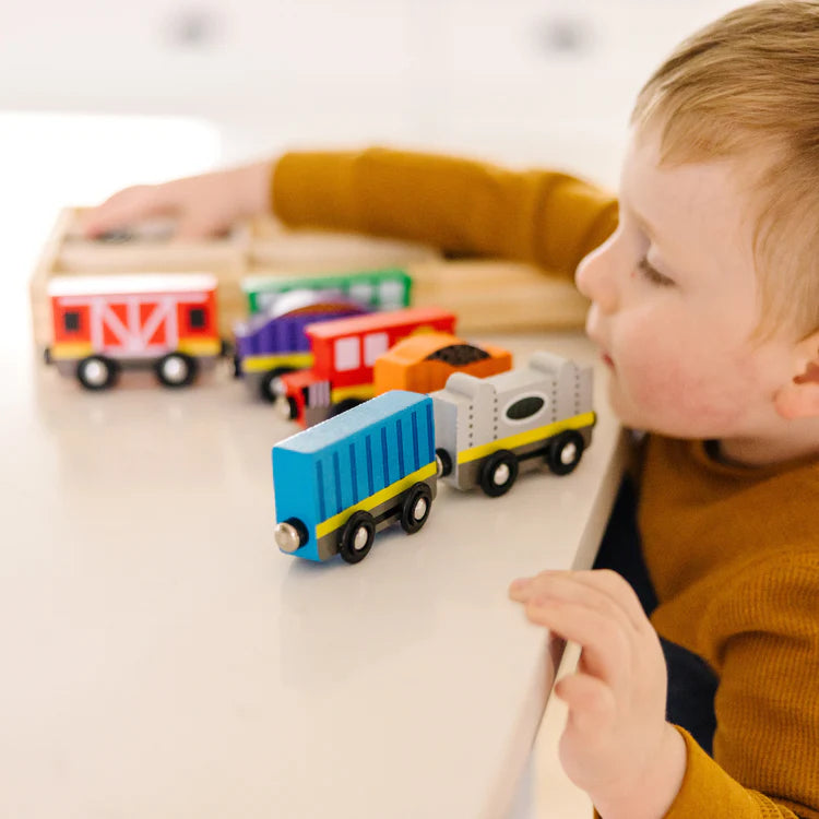 wooden Train set magnetic