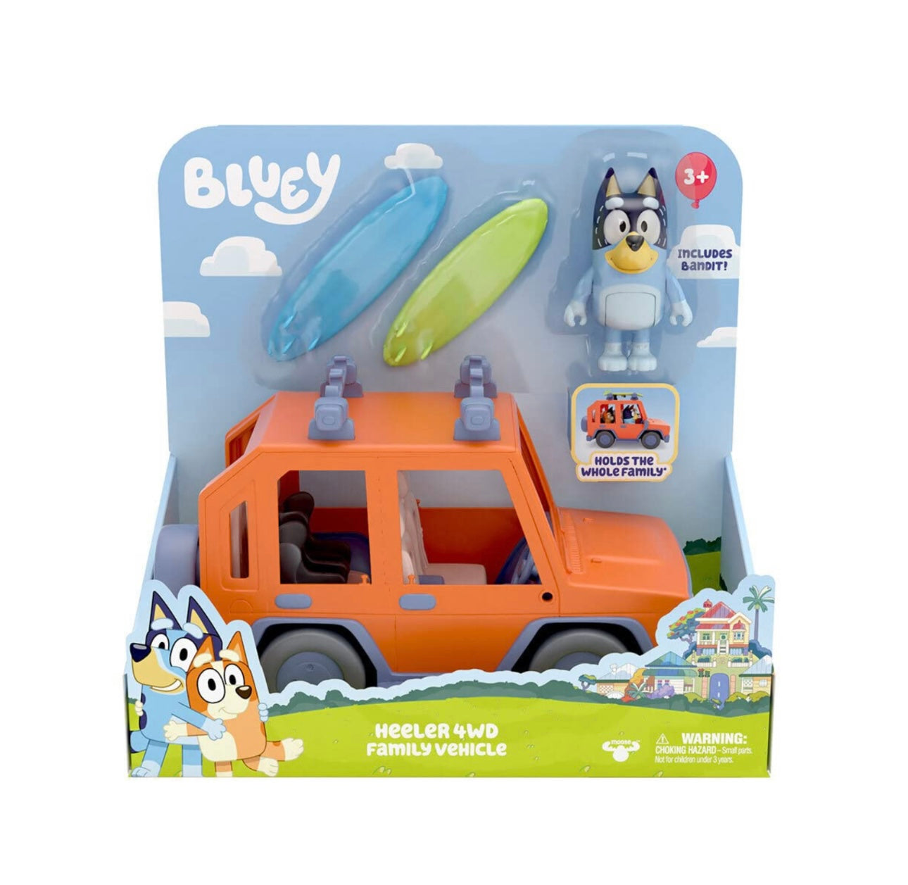 Bluey 4WD Family Vehicle with figure and Surfboards T