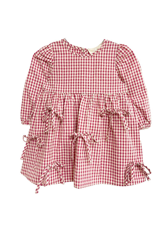 Vestido lazos rosado