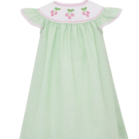 Vestido smock cereza