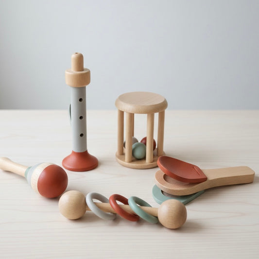 Wooden musical toy set