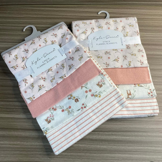 Flannel blankets 4 pack