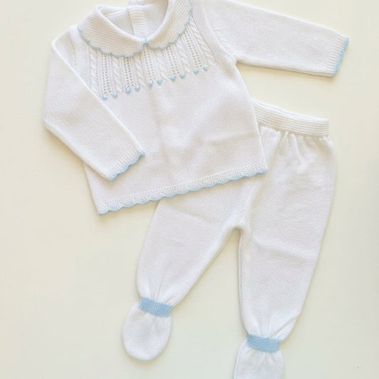 Set nb blanco con celeste