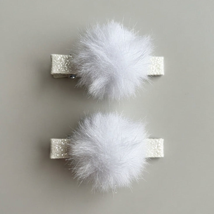 Clips para el cabello pompón