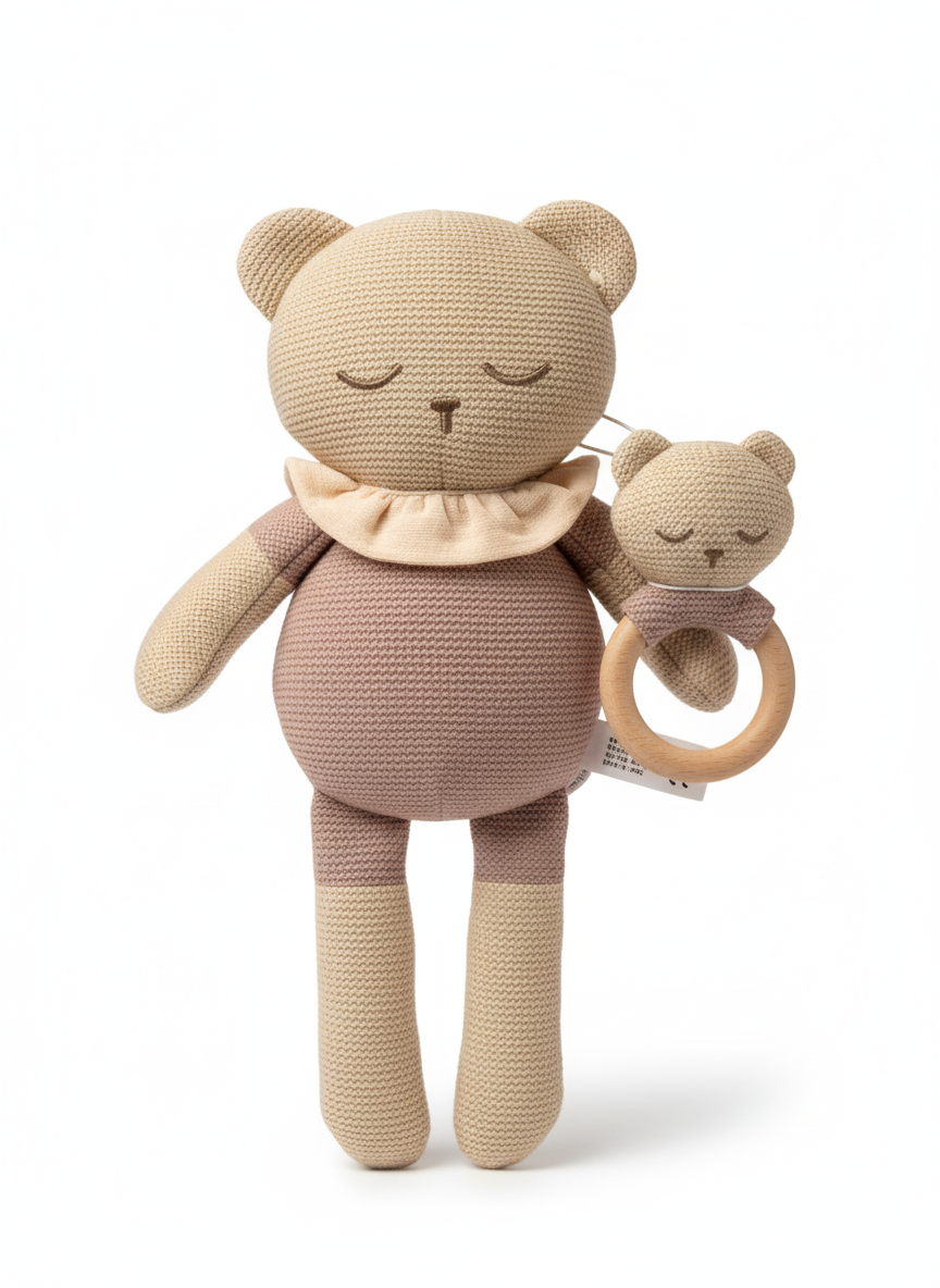Sweather knit doll & rattle